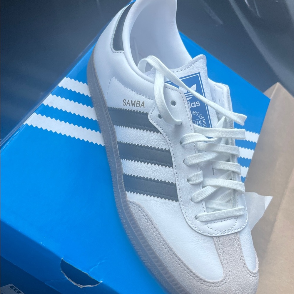 adidas Samba OG J Kids Sneakers - White and Black